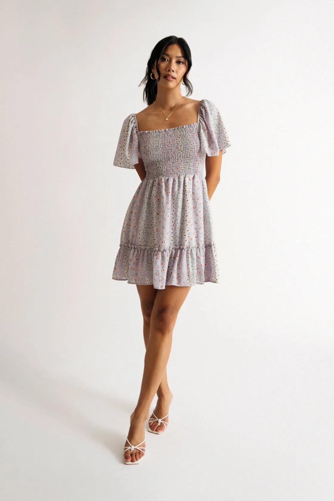 Tobi Make It Better Floral Skater Mini Dress -