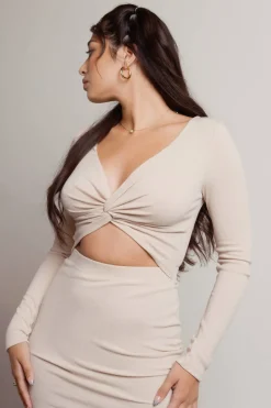 Tobi Make It Better Twist Cutout Bodycon Mini Dress