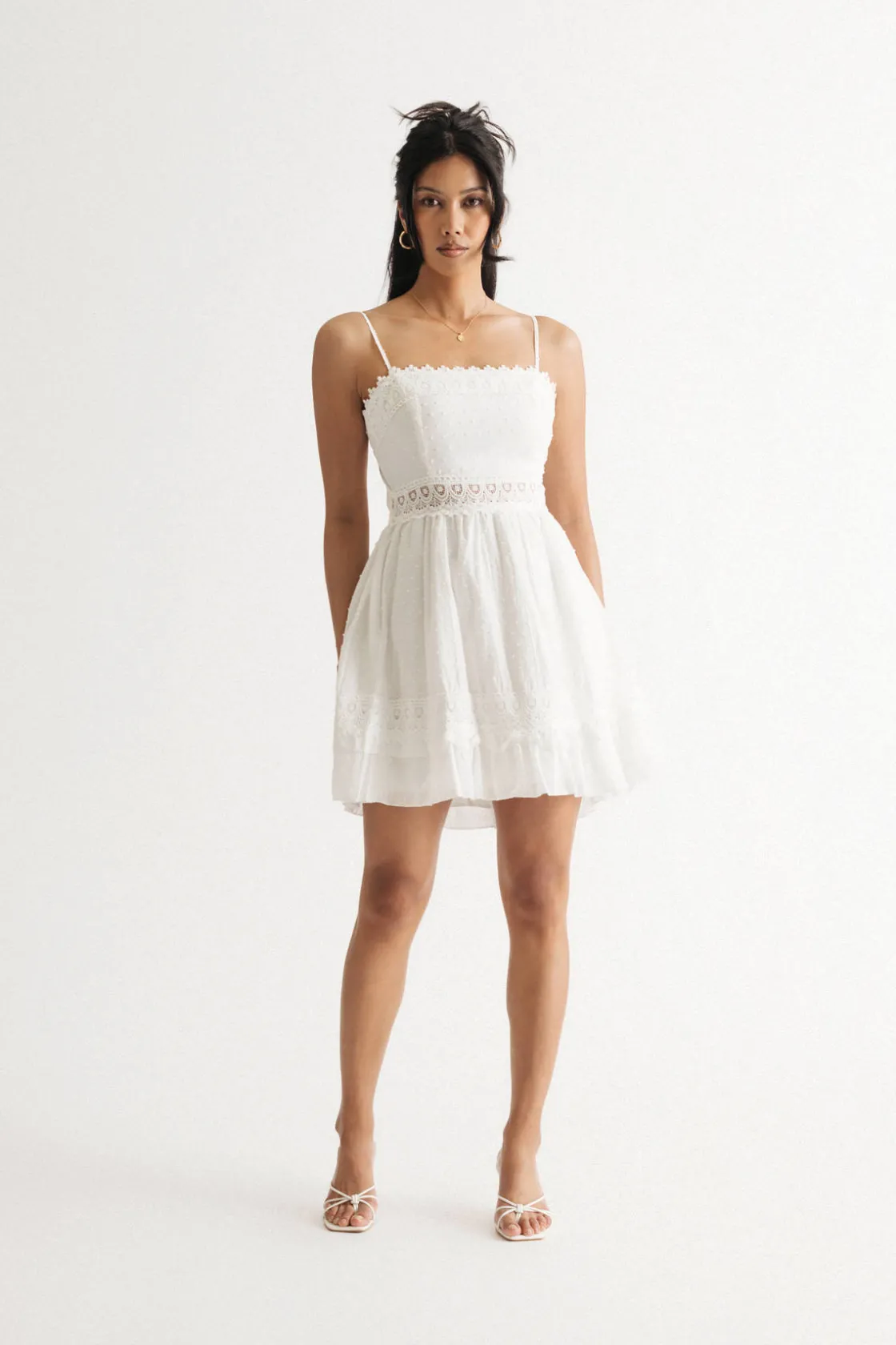 Tobi Make Me Go Lace Skater Dress
