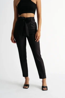 Tobi Make My Way Black Paperbag Pants