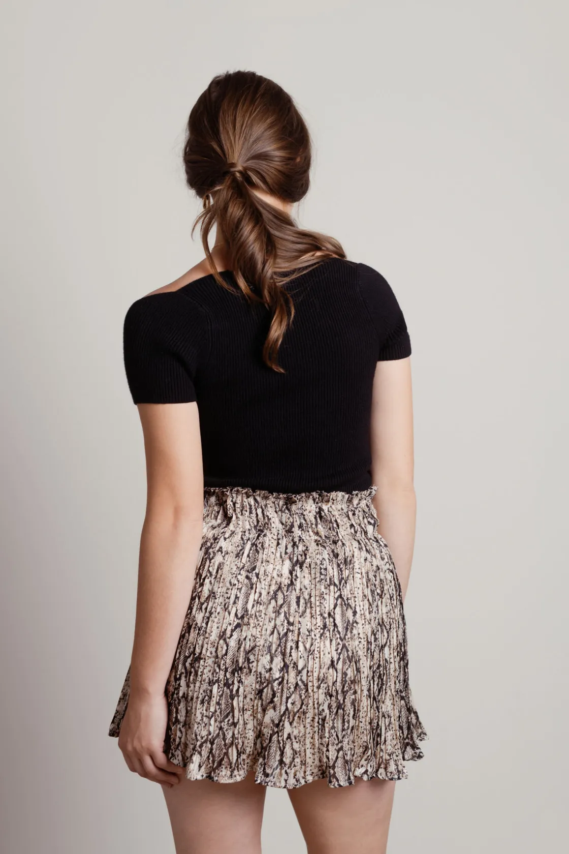 Tobi Make Plans Snake Print Mini Skirt -