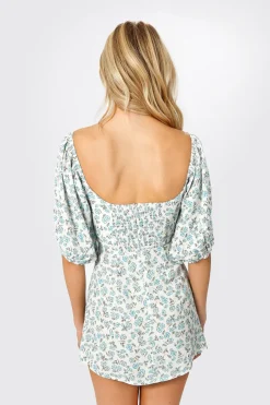 Tobi Make Up Your Mind Floral Front Tie Mini Dress -