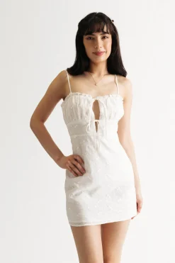 Tobi Malorie Keyhole Ruched Mini Dress -
