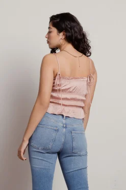 Tobi Many Hours Satin Top - Black