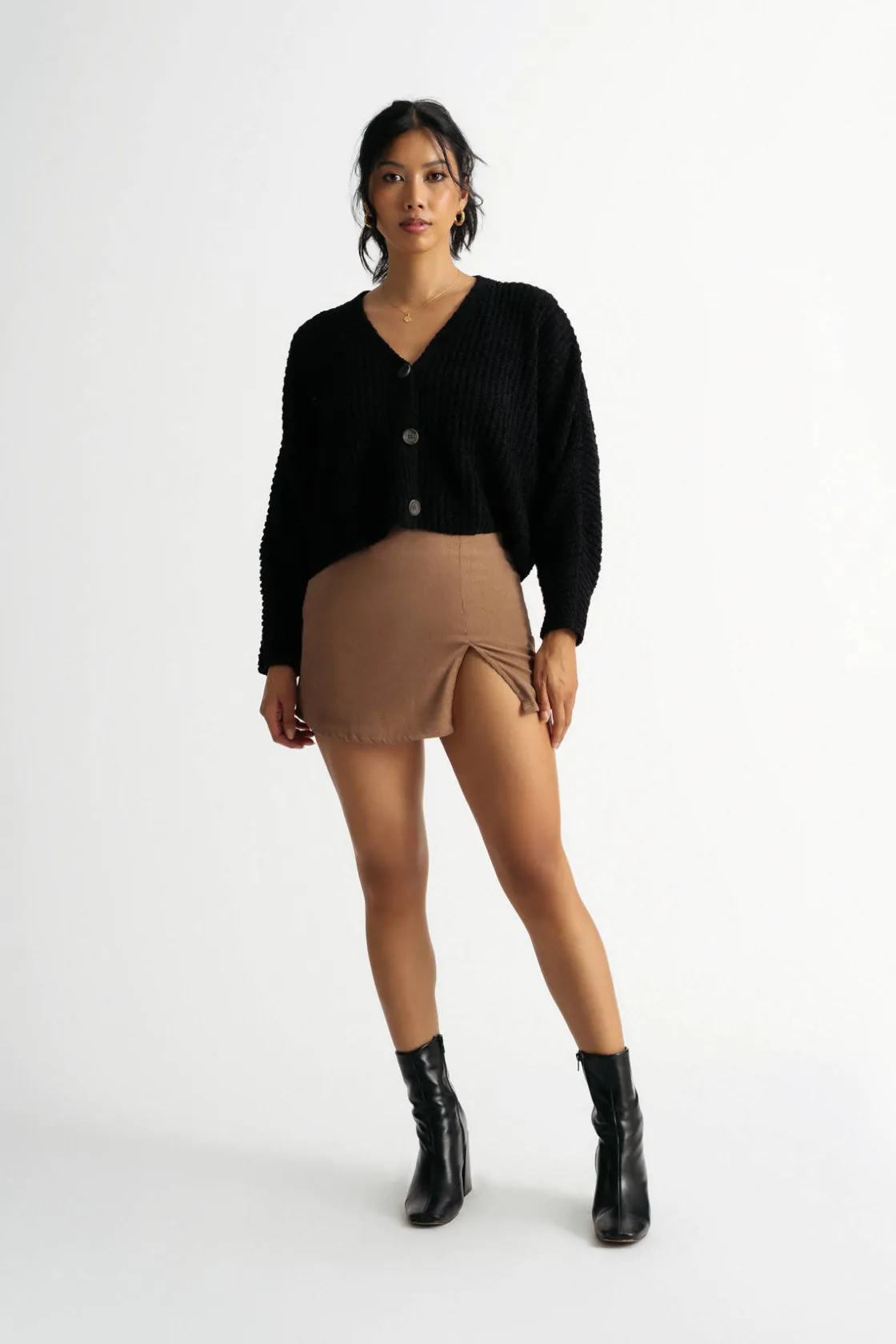 Tobi Marilyn Crop Sweater Cardigan
