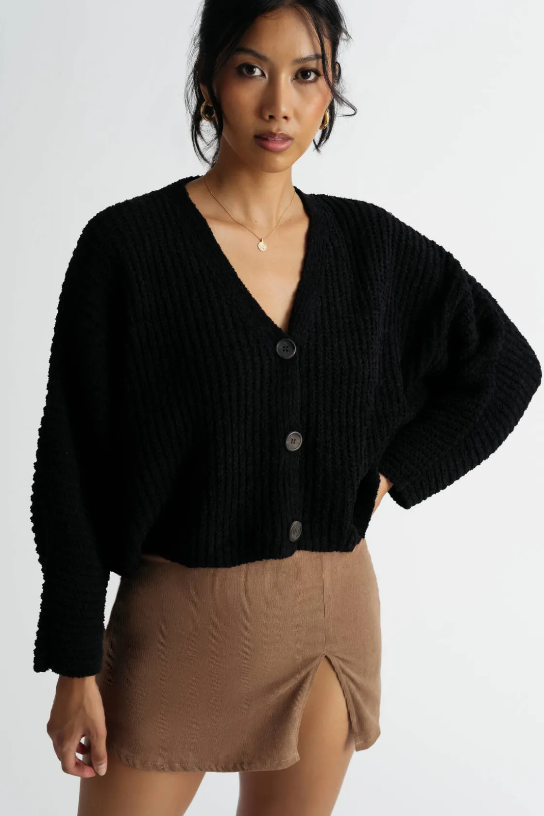 Tobi Marilyn Crop Sweater Cardigan