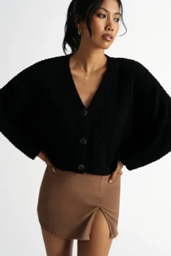 Tobi Marilyn Crop Sweater Cardigan