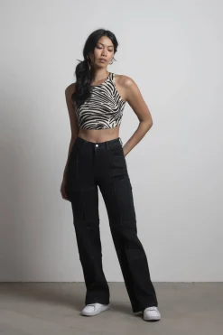 Tobi Marina Del Rey Wide Leg Jeans - Black