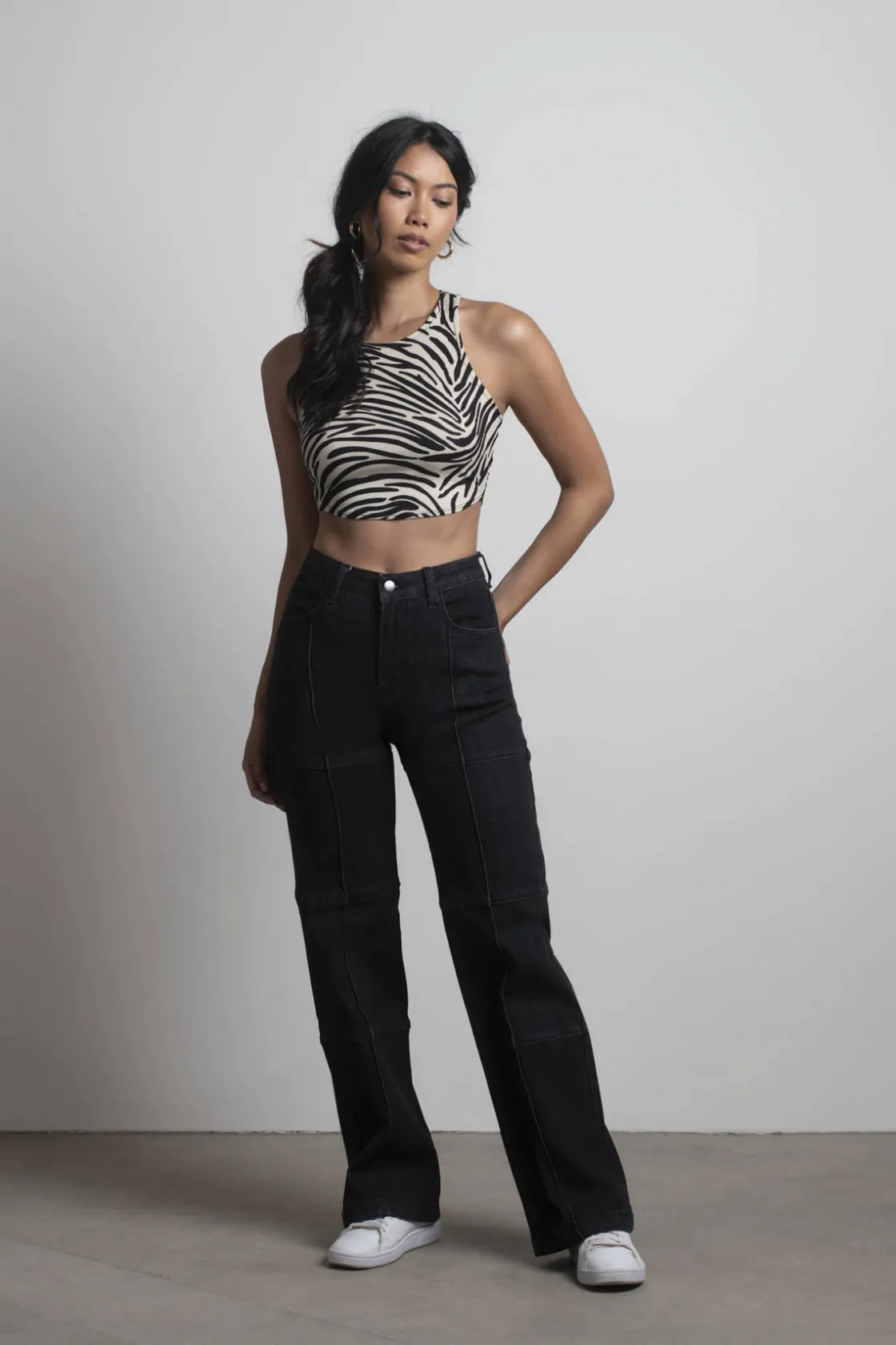 Tobi Marina Del Rey Wide Leg Jeans - Black