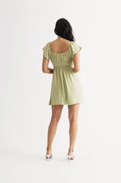 Tobi Marissa Lace Up Skater Mini Dress -