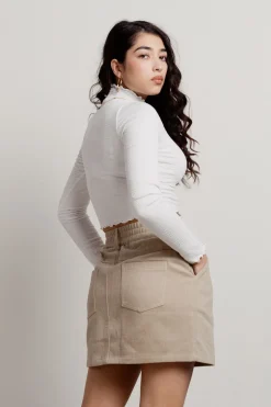 Tobi Marleen Elastic Waist Mini Skirt -