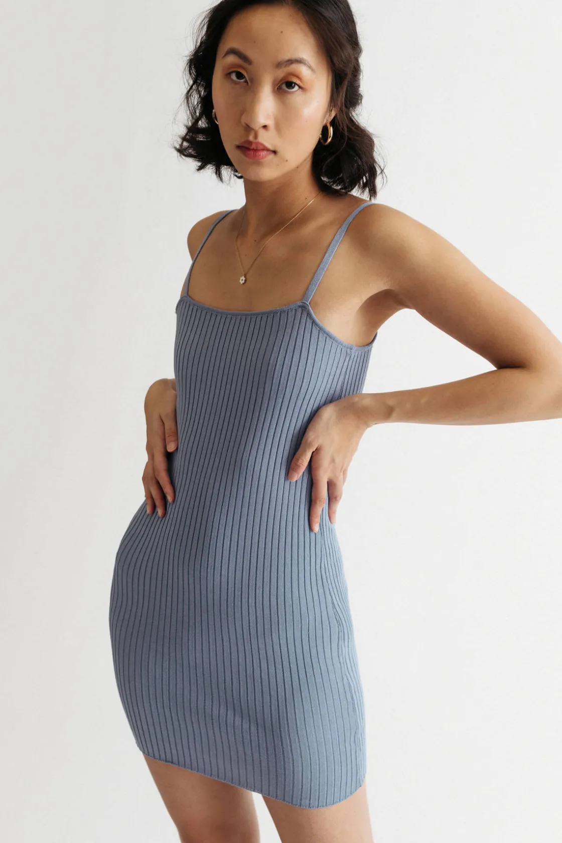 Tobi Marylynn Ribbed Cami Mini Dress -