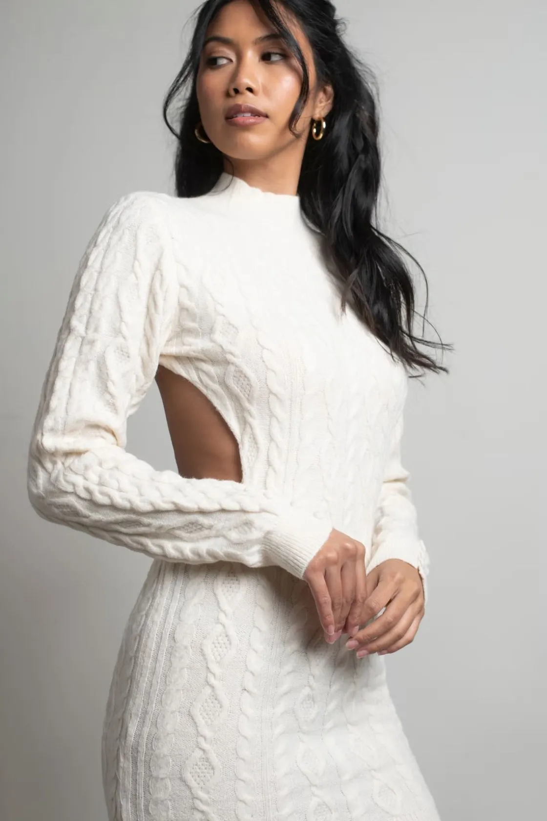 Tobi Maurissa Backless Sweater Mini Dress -