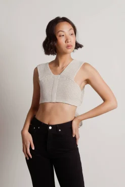 Tobi Meeko Crop Top - Bone