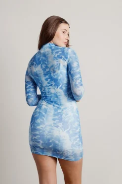 Tobi Melan Tie Dye Bodycon Mini Dress - Lavender