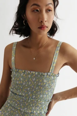 Tobi Melina Floral Smocked Mini Dress -