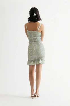 Tobi Melina Floral Smocked Mini Dress -