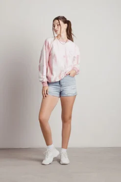 Tobi Melted Ice Cream Tie Dye Sweatshirt - Tan