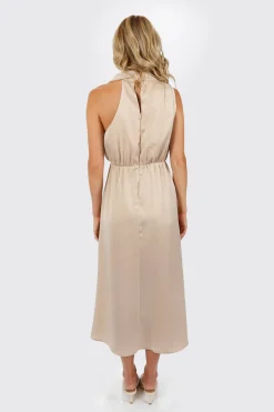 Tobi Milana Turtleneck Halter Maxi Dress -