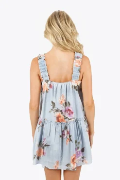 Tobi Milena Floral Ruffle Mini Dress -