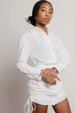 Tobi Mind Your Business Button Up Shirt Mini Dress -