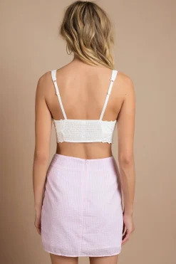Tobi MinkPInk Gables Gingham Mini Skirt -