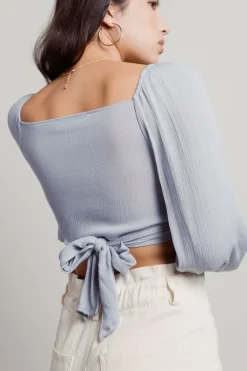 Tobi Move On Crop Top - Navy Satin Leopard