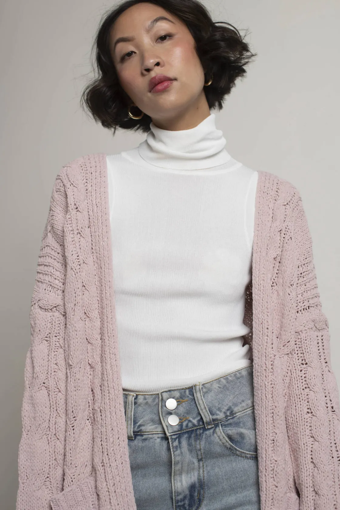 Tobi My Comfort Zone Cable Knit Cardigan -