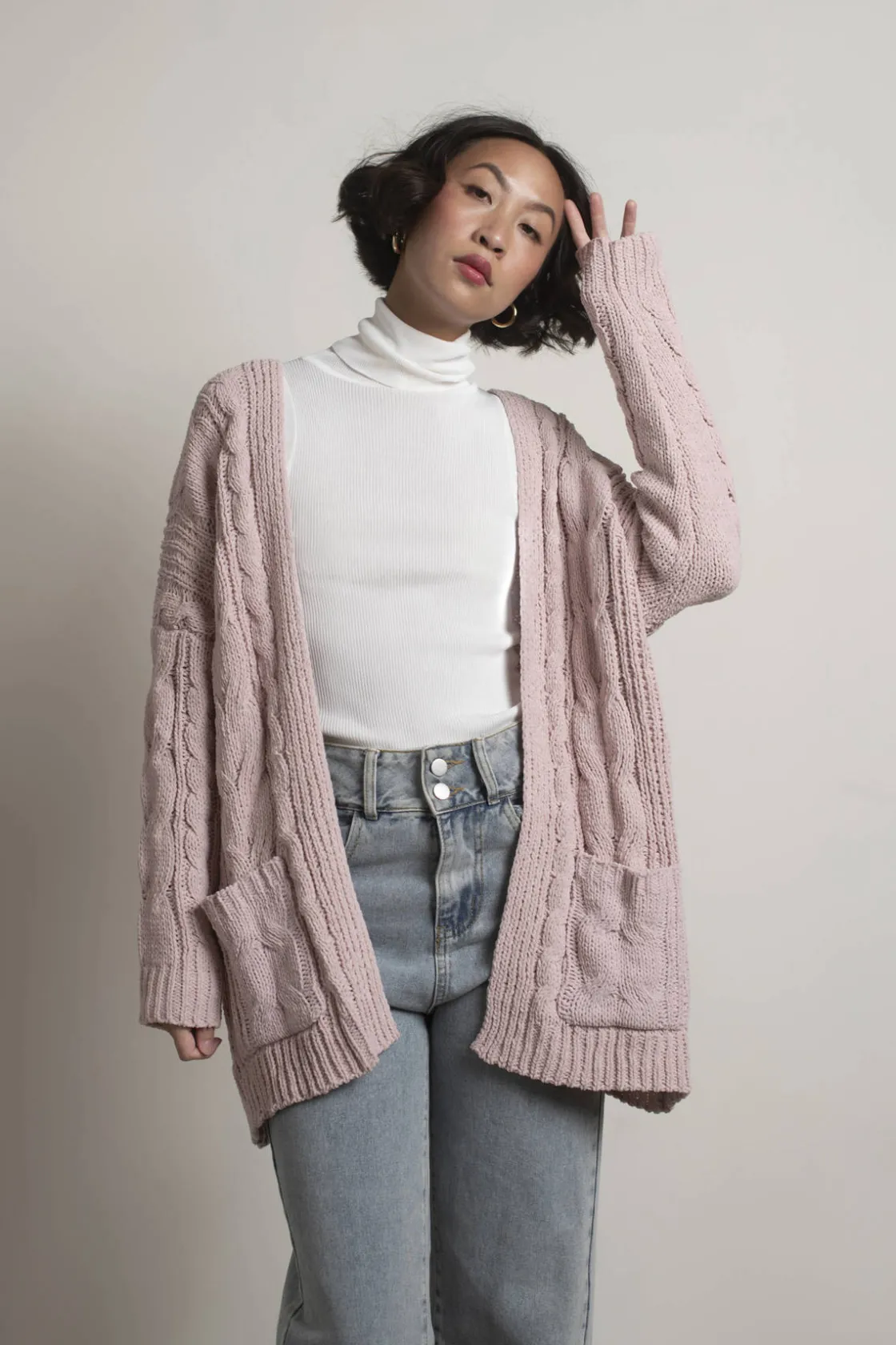 Tobi My Comfort Zone Cable Knit Cardigan -