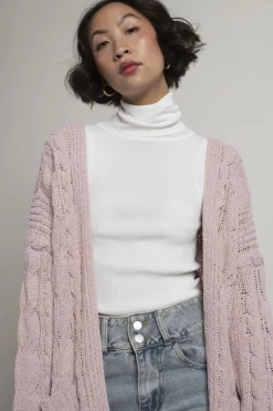 Tobi My Comfort Zone Cable Knit Cardigan -