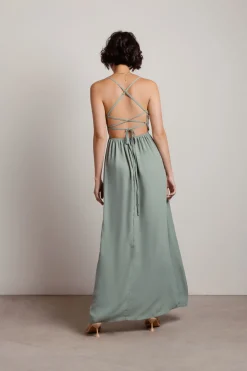 Tobi My Moment Crochet High Slit Maxi Dress - Off White