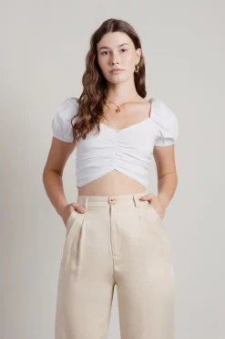 Tobi Mystical Love Crop Top - Ivory