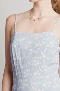 Tobi Nadia Floral Cami Midi Dress - Lime