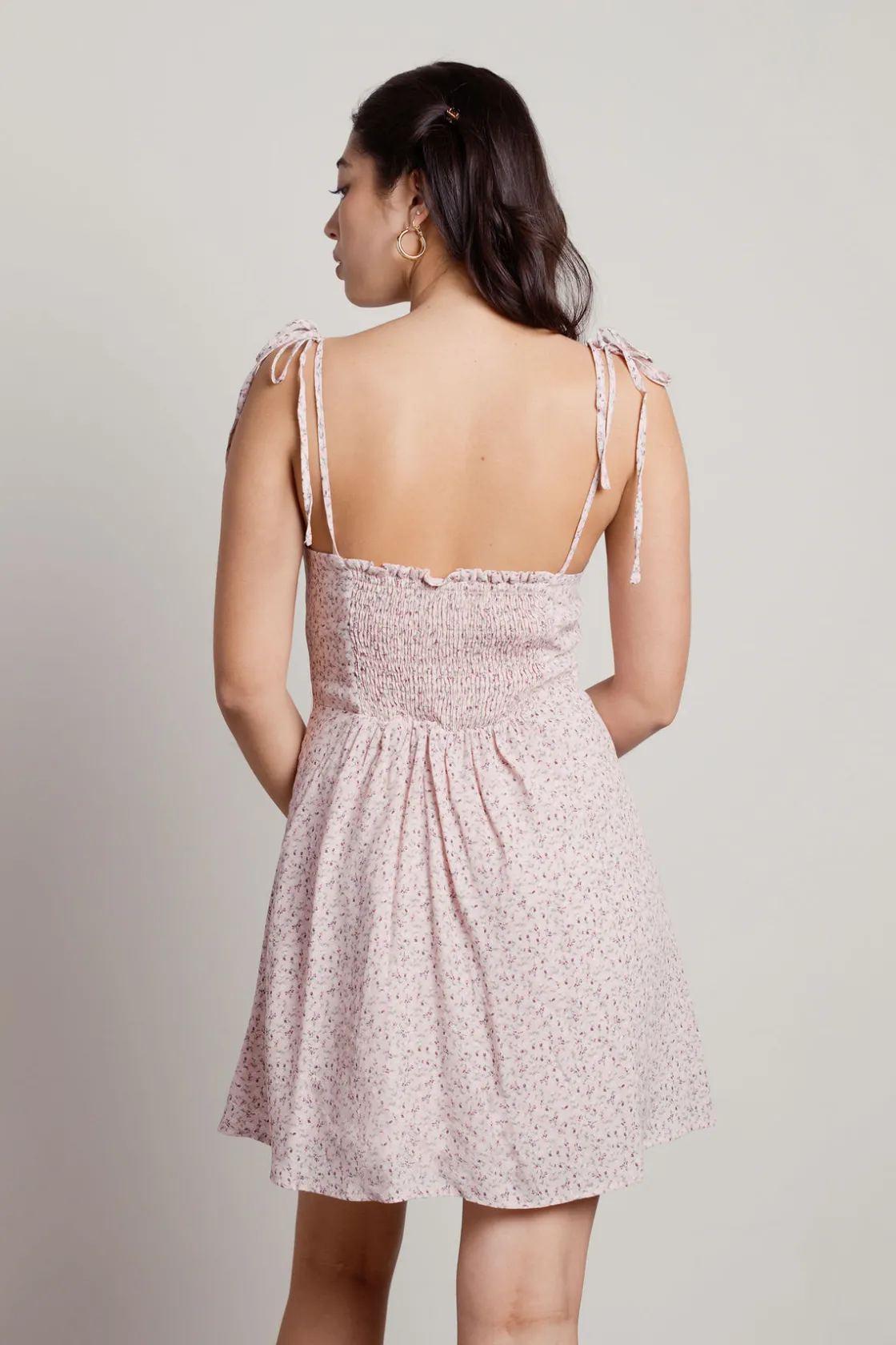 Tobi Nala Floral Babydoll Mini Dress -