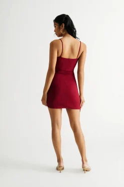 Tobi Natasha Cami Bodycon Midi Dress - Red
