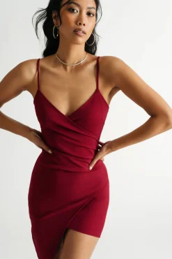 Tobi Natasha Cami Bodycon Midi Dress - Red