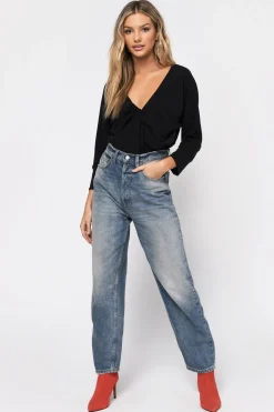 Tobi Need You Here Front Knot Top - Ivory