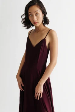 Tobi Nelli Cold Shoulder High Slit Maxi Dress - Ivory