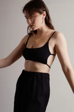 Tobi Nellie Ribbed Crop Top And Sweatpants Set -