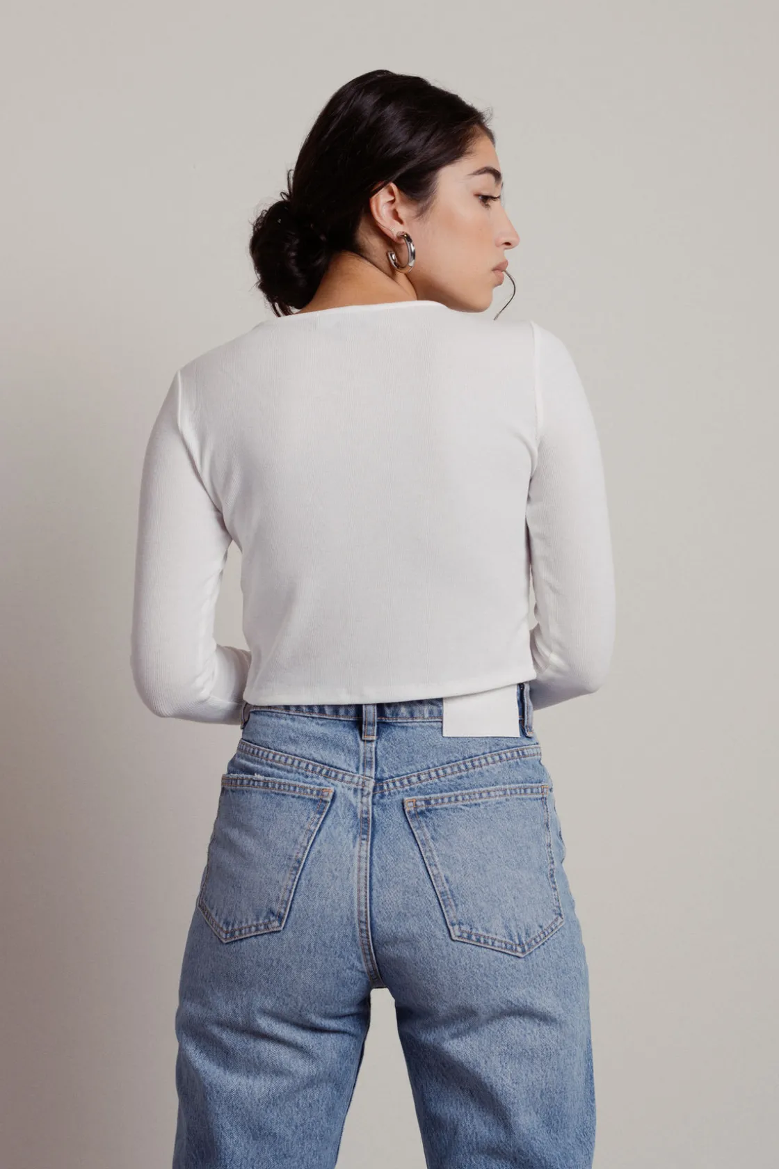 Tobi Nelly Crop Top - White