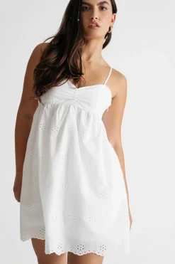 Tobi Nessie Eyelet Skater Mini Dress -
