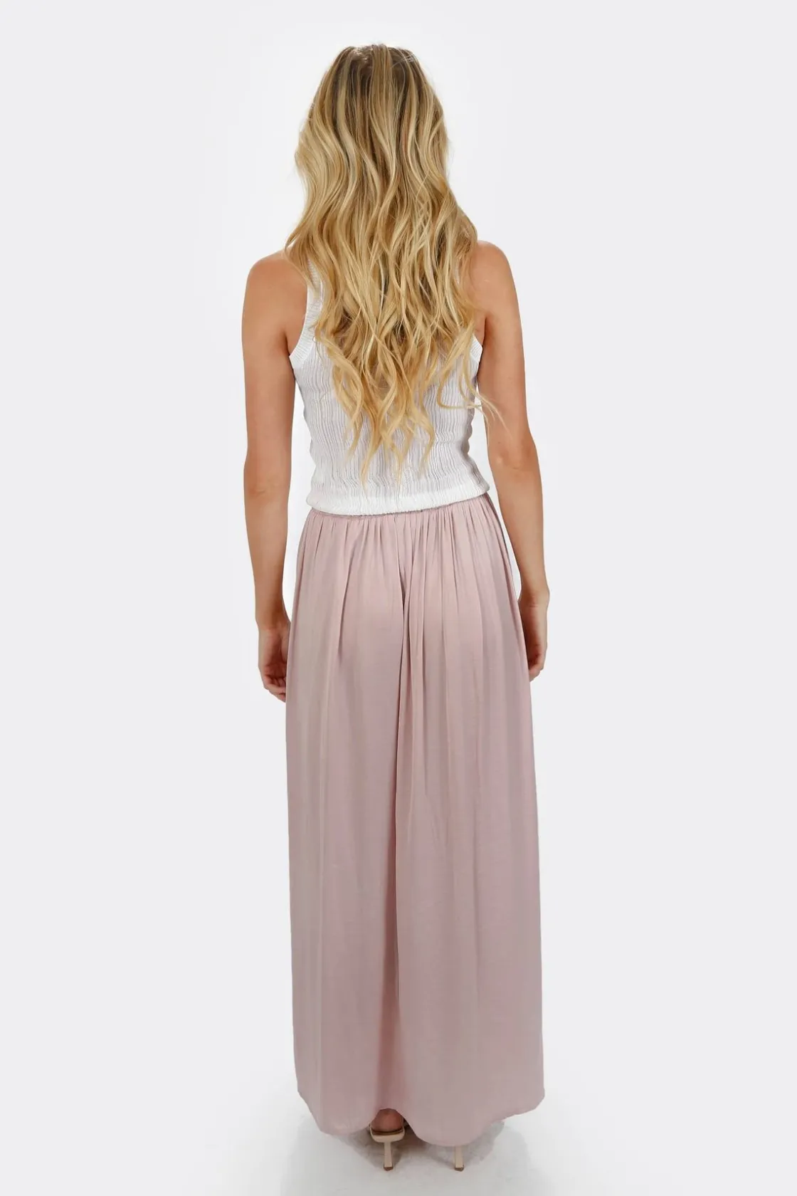 Tobi Nichole Side Slit Maxi Skirt - Sage