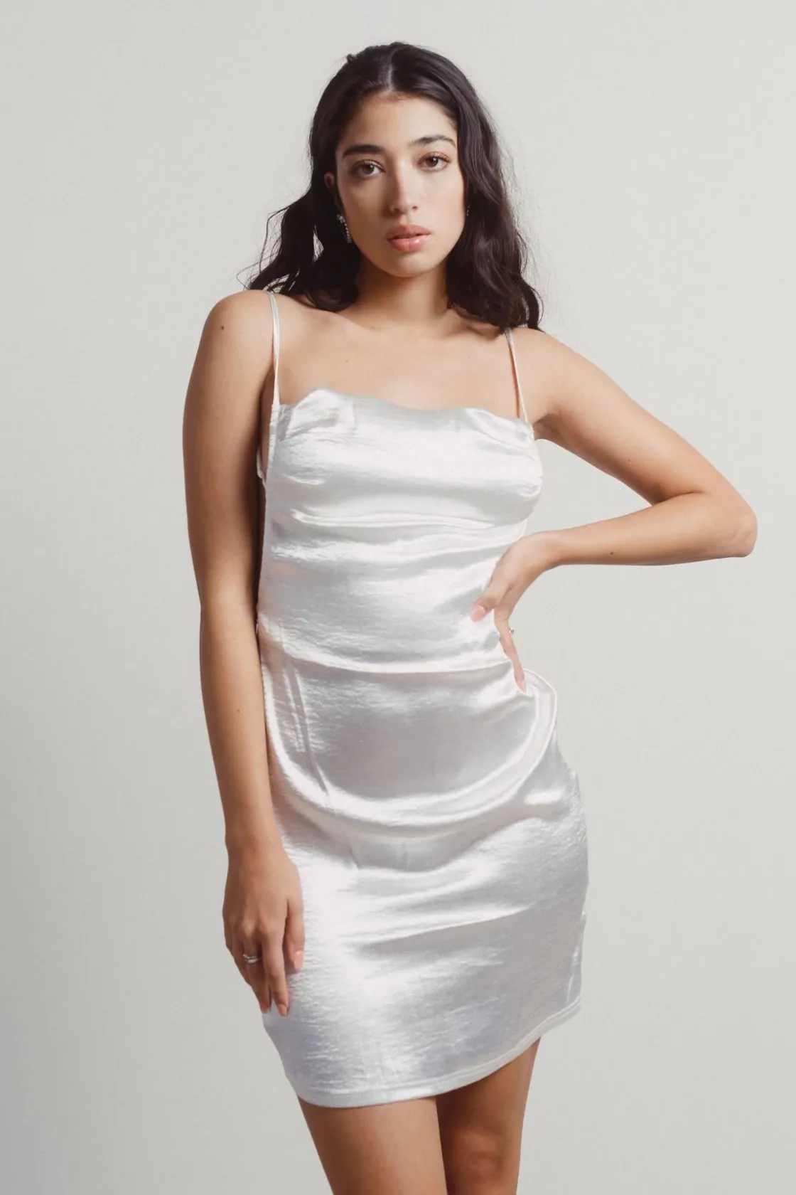 Tobi Night Lights Satin Bodycon Mini Dress -