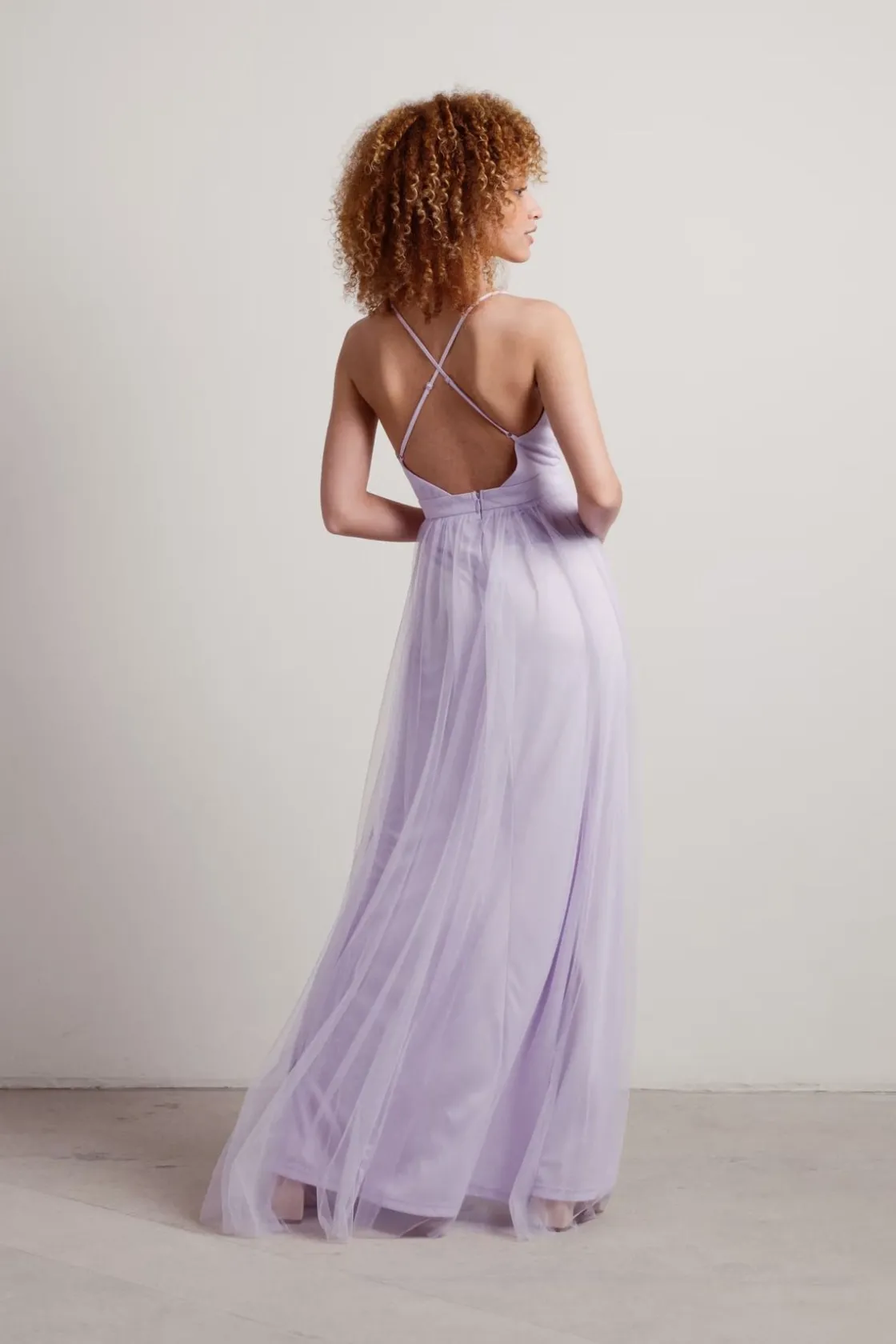 Tobi Night To Remember Chiffon Double High Slit Maxi Dress - Ivory