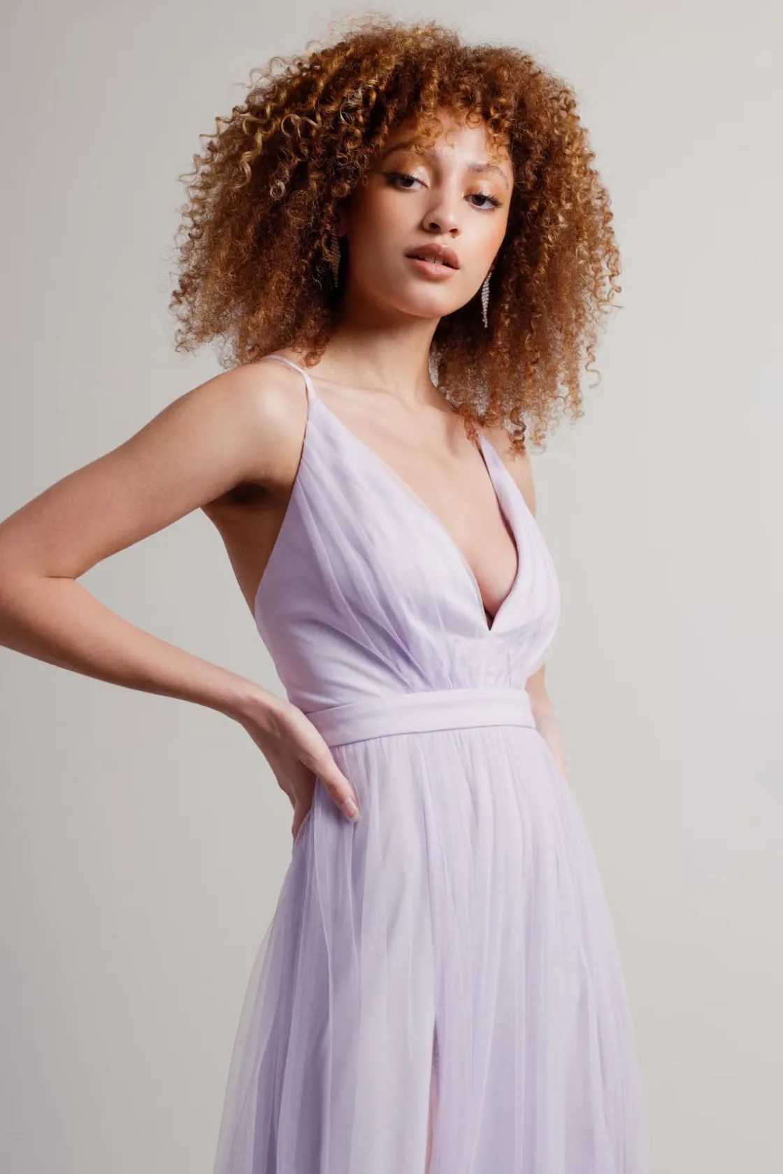 Tobi Night To Remember Chiffon Double High Slit Maxi Dress - Ivory