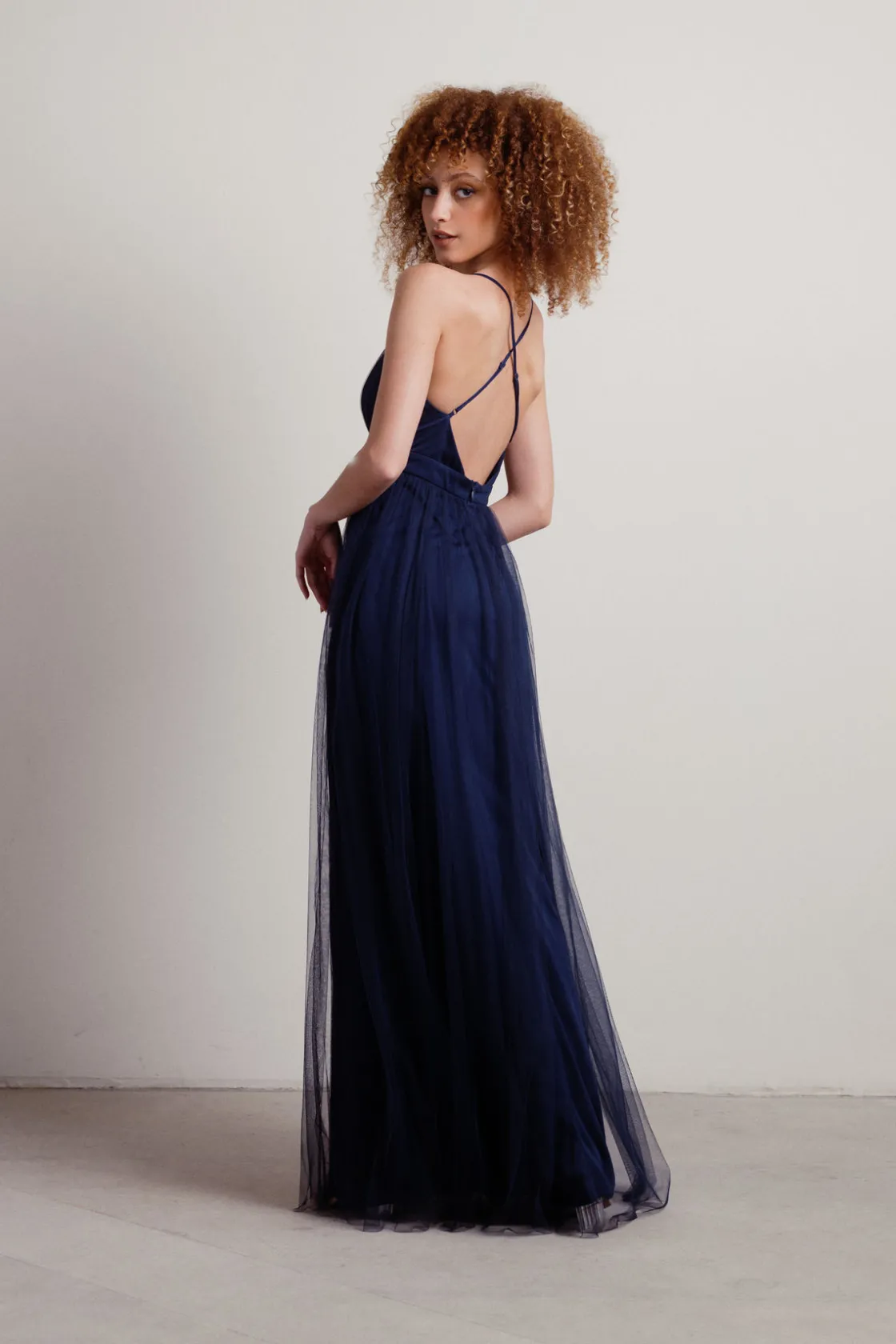 Tobi Night To Remember Chiffon Double High Slit Maxi Dress - Ivory