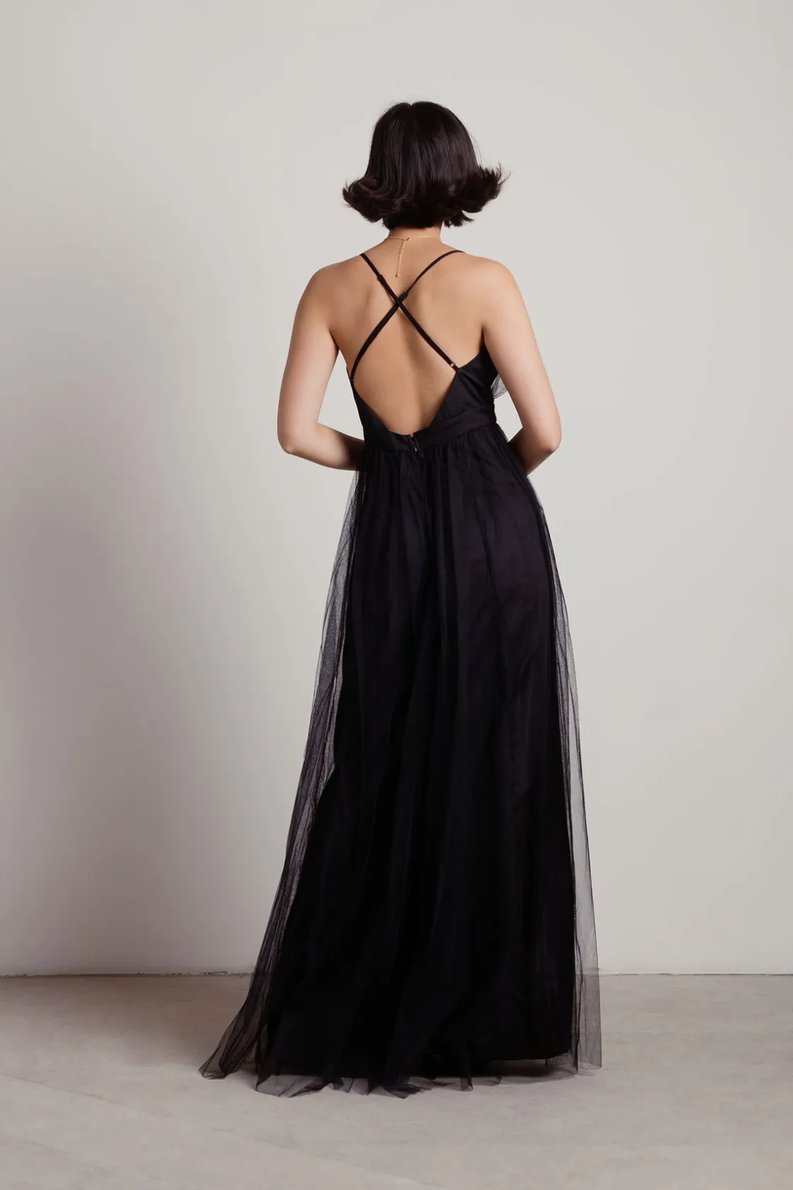Tobi Night To Remember Chiffon Double High Slit Maxi Dress - Ivory