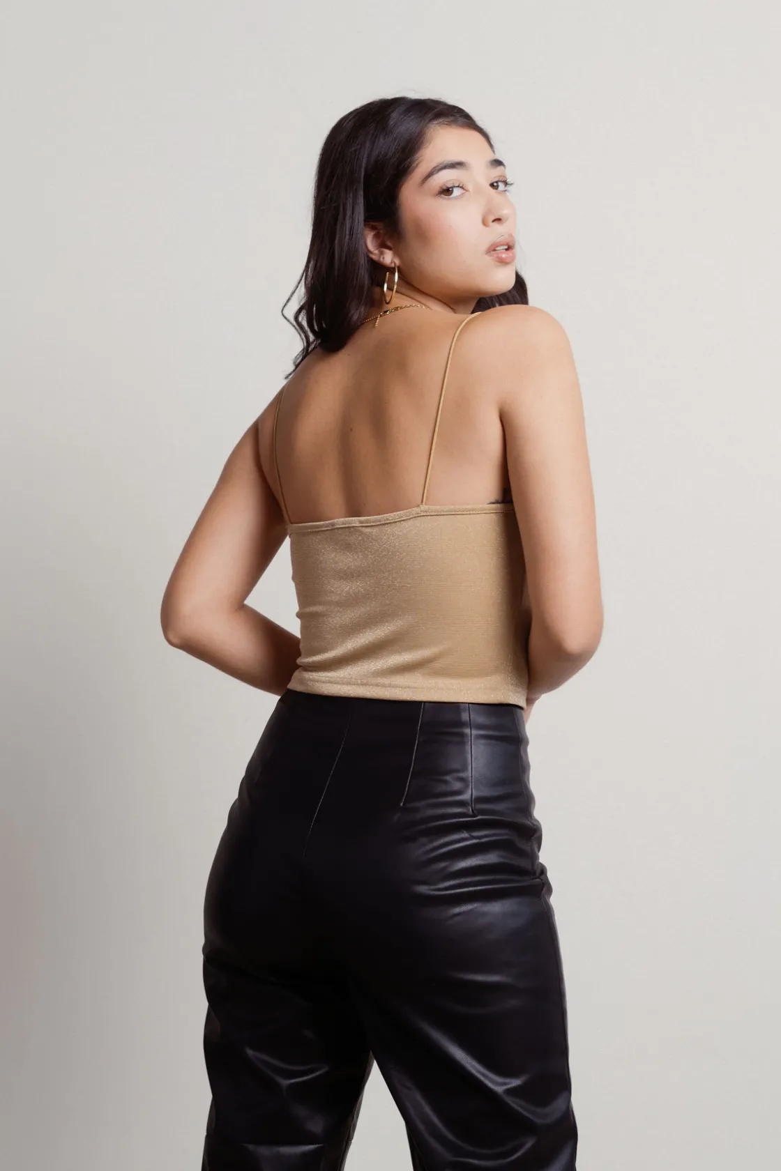 Tobi Nika Lurex Knit Top -