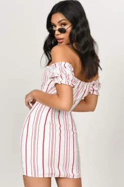 Tobi Nikki Lace Up Off The Shoulder Mini Dress -