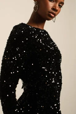 Tobi No Excuses Sequin Open Back Mini Dress -